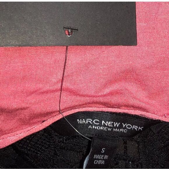 MARC NEW YORK NWT Pink Short Sleeves Blouse Crew Neck Bottom Side Tie Size: S - Picture 4 of 4